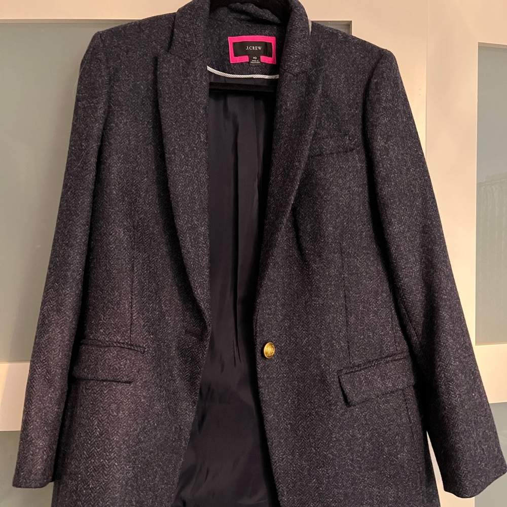 J. Crew Navy Blazer with Gold Button